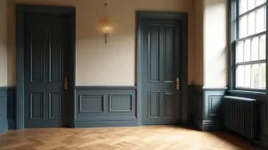Jaki kolor listew przypodłogowych do ciemnych drzwi